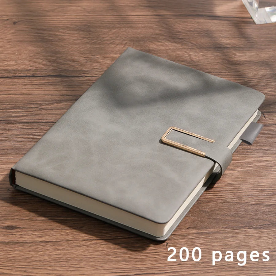 Vintage A5 leather notebook with personalized soft cover - perfect for business meetings and college life note book